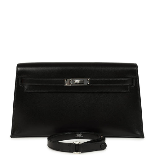 Hermes Kelly Elan Black Box Palladium Hardware