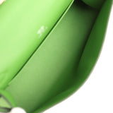 Hermes Kelly Pochette Vert Yucca Swift Palladium Hardware