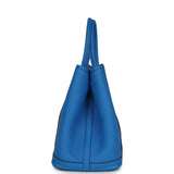 Hermes Garden Party 30 Bleu Hydra Negonda Palladium Hardware