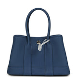 Hermes Garden Party Neo 23 Bleu Tie Togo Palladium Hardware