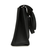 Hermes Halzan 25 Black Clemence Gold Hardware