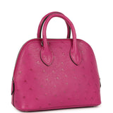 Hermes Mini 1923 Bolide Rose Poupre Ostrich Palladium Hardware