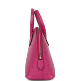 Hermes Mini 1923 Bolide Rose Poupre Ostrich Palladium Hardware