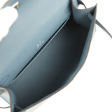 Hermes Kelly Pochette Bleu Tempette Swift Palladium Hardware