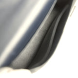 Pre-owned Hermes Mini Verrou Chaine Bag Bleu Iris Ostrich Palladium Hardware