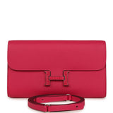 Pre-owned Hermes Constance Wallet To Go Rose Mexico Epsom Lizard Marquette Palladium Hardware