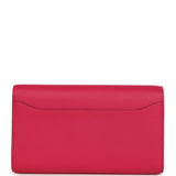 Pre-owned Hermes Constance Wallet To Go Rose Mexico Epsom Lizard Marquette Palladium Hardware