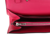 Pre-owned Hermes Constance Wallet To Go Rose Mexico Epsom Lizard Marquette Palladium Hardware