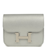 Hermes Constance Slim Wallet Argent Chevre Chamkilight Palladium Hardware