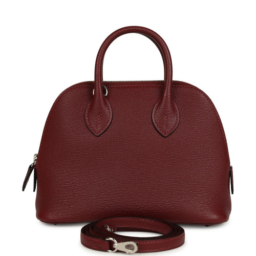 Hermes 1923 Bolide Mini Rouge H Chevre Palladium Hardware