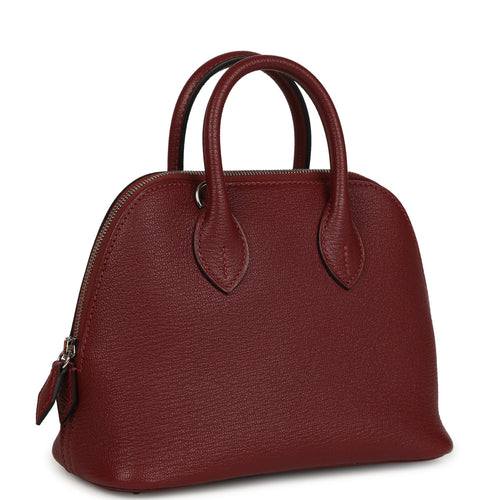 Hermes 1923 Bolide Mini Rouge H Chevre Palladium Hardware