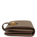 Hermes Bearn Card Holder Etoupe Epsom Gold Hardware