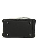 Hermes Mini Lindy II Black Clemence Palladium Hardware