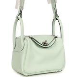 Hermes Mini Lindy II Vert Peppermint Swift Palladium Hardware