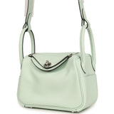 Hermes Mini Lindy II Vert Peppermint Swift Palladium Hardware