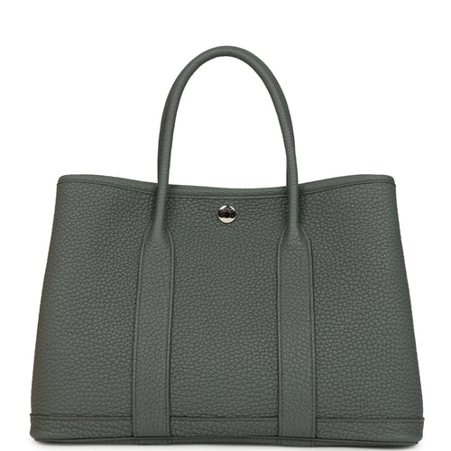 Hermes Garden Party 30 Vert Amande Negonda Palladium Hardware