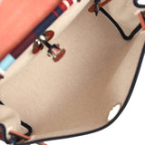 Hermes Special Order (HSS) Herbag Zip PM 31 "Striped" Rouge H Vache Hunter, Ecru, Bleu, Bordeaux and Beige Toile H Canvas Lacquered Palladium Hardware
