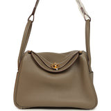Hermes Lindy 26 Etoupe Clemence Gold Hardware