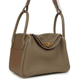Hermes Lindy 26 Etoupe Clemence Gold Hardware