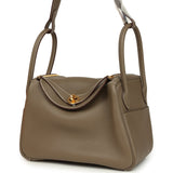 Hermes Lindy 26 Etoupe Clemence Gold Hardware