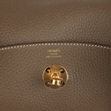 Hermes Lindy 26 Etoupe Clemence Gold Hardware