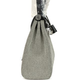 Hermes Herbag Zip PM 31 Black Vache Hunter and Ecru-Black Criss Viking Canvas Palladium Hardware