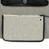 Hermes Herbag Zip PM 31 Black Vache Hunter and Ecru-Black Criss Viking Canvas Palladium Hardware