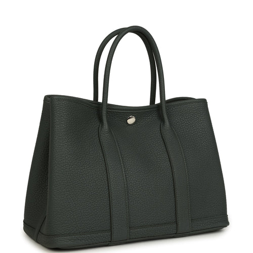Hermes Garden Party 30 Vert Mangrove Negonda Palladium Hardware