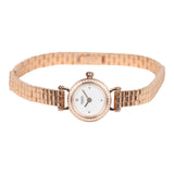 Hermes Faubourg Watch Mini White Lacquered 18K Rose Gold Hardware & Diamonds