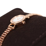 Hermes Faubourg Watch Mini White Lacquered 18K Rose Gold Hardware & Diamonds