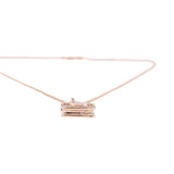 Hermes Amulettes Constance Pendant Necklace Diamonds 18K Rose Gold Hardware