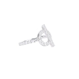 Hermes Finesse Ring Diamonds and 18K White Gold Hardware
