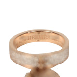 Pre-owned Hermes Kelly Cadenas Double Ring 18K Rose Gold & Diamonds