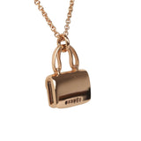 Hermes Amulettes Constance Pendant Necklace Diamonds 18K Rose Gold Hardware