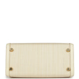 Vintage Hermes Kelly Sellier 20 Parchemin Crinoline and Box Gold Hardware