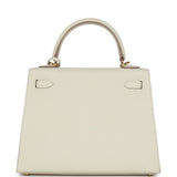 Hermes Kelly Sellier 25 Craie Epsom Gold Hardware