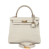 Hermes Kelly Retourne 25 Beton Matte Alligator Gold Hardware