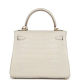 Hermes Kelly Retourne 25 Beton Matte Alligator Gold Hardware