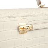 Hermes Kelly Retourne 25 Beton Matte Alligator Gold Hardware