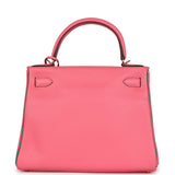 Hermes Special Order (HSS) Kelly Retourne 28 Rose Azalee and Vert Vertigo Swift Gold Hardware