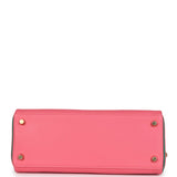 Hermes Special Order (HSS) Kelly Retourne 28 Rose Azalee and Vert Vertigo Swift Gold Hardware