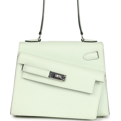 Hermes Kelly Sellier en Desordre 20 Vert Fizz Epsom Palladium Hardware