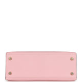 Hermes Special Order (HSS) Kelly Sellier 25 Rose Sakura and Nata Chevre Gold Hardware