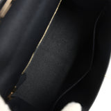 Pre-owned Hermes Kelly Sellier 28 Black Epsom Permabrass Hardware