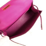 Pre-owned Hermes Kelly Sellier 20 Rose Scheherazade Shiny Alligator Gold Hardware