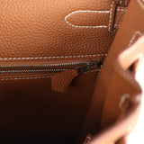 Pre-owned Hermes Kelly Retourne 35 Gold Togo Palladium Hardware