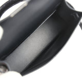 Hermes Kelly Sellier 20 Black Madame and Shiny Varanus Lizard Touch Palladium Hardware