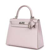 Hermes Kelly Sellier 25 Mauve Pale Epsom Palladium Hardware