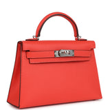 Hermes Kelly Sellier 20 Orange Field Epsom Palladium Hardware