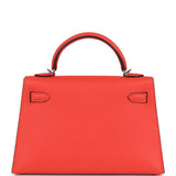 Hermes Kelly Sellier 20 Orange Field Epsom Palladium Hardware